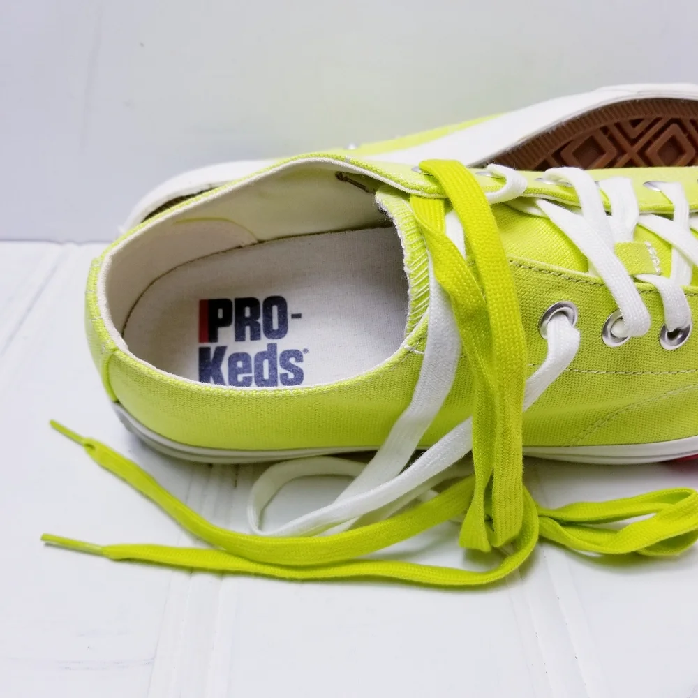 Keds Sneakers Men’s 10 Wild Lime Neon Canvas NIB Retro Streetwear
